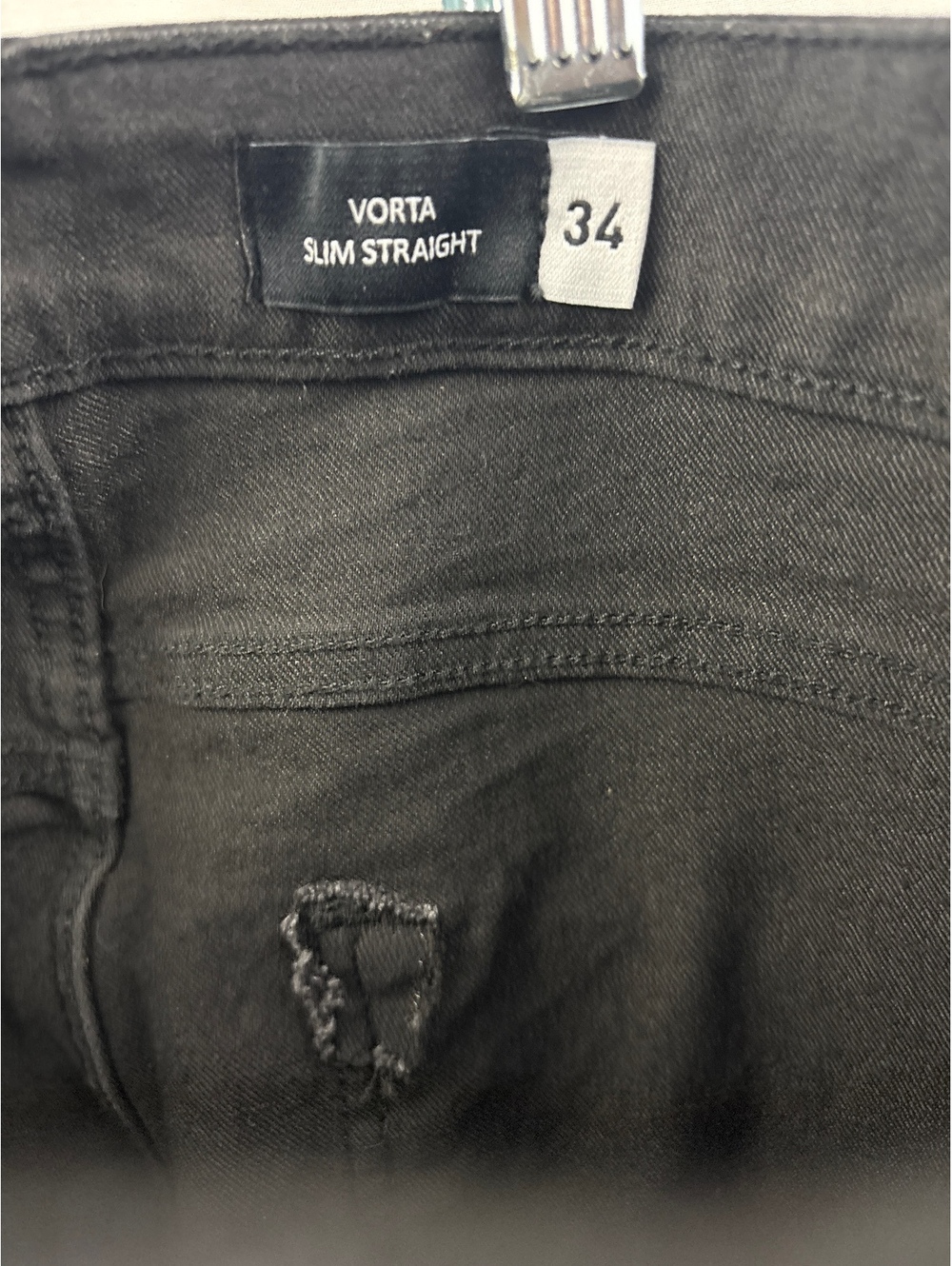 Volcom Vorta Slim Straight Stretch Denim Skate Jeans Washed Black Mens 34X31 - Picture 4 of 6